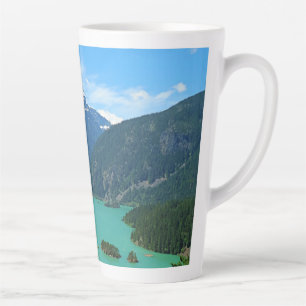 Snowy Mountain Turquoise Lake in Washington Latte Mok