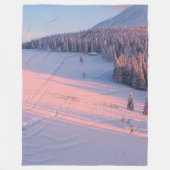 Snowy Mountains Fleece Deken (Voorkant)
