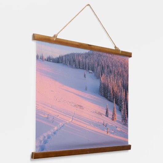 Snowy Mountains Hangend Wandkleed (Gebogen)