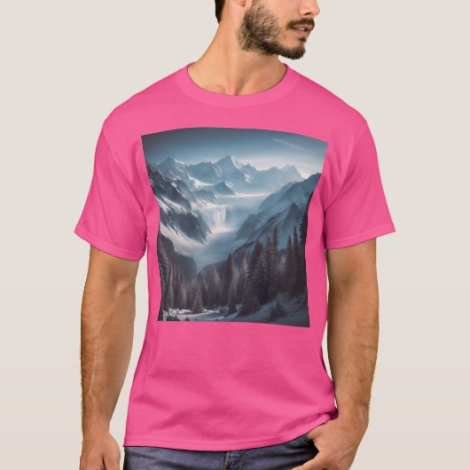 Snowy Mountains Long T-shirt (Voorkant)
