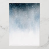 Snowy Night Blue Folie Prettige feestdagen (Achterkant)