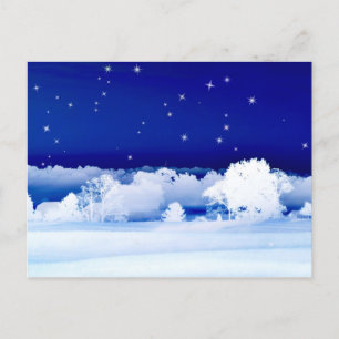 Snowy night briefkaart