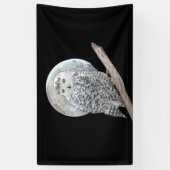 Snowy Owl and Moon Painting - Original Bird Art Spandoek (Verticaal)