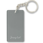 Snowy Owl Bird Painting Custom Name Birder Sleutelhanger