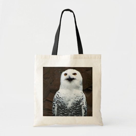 Snowy Owl bit Tote Bag (Voorkant)