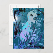 Snowy Owl briefkaart (Voorkant / Achterkant)