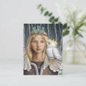 Snowy Owl Briefkaart (Staand voorkant)