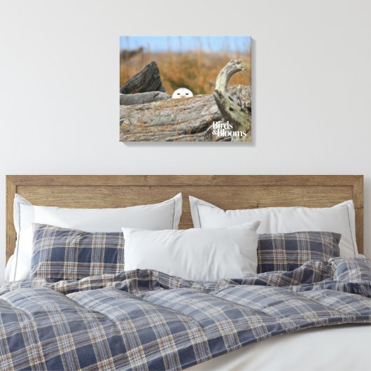 Snowy Owl Canvas Afdruk (Insitu (Slaapkamer))