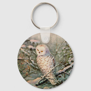 SNOWY OWL door SHARON SHARPE Sleutelhanger