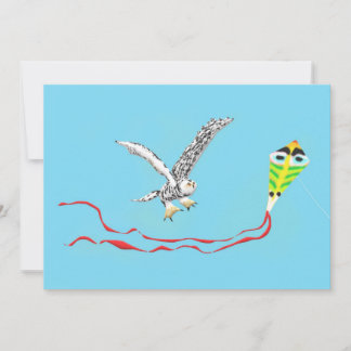 Snowy Owl en Kite Bedankkaart