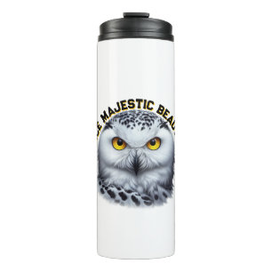 Snowy Owl Fierce Majestic Beautiful Thermosbeker
