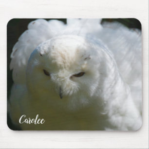 Snowy Owl Goes Floof Bird Lover Custom Name Muismat