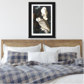 Snowy Owl illustratie door Audubon Canvas Afdruk (Insitu (Slaapkamer))