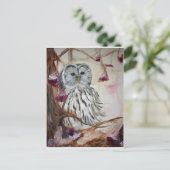 Snowy Owl in een boom Briefkaart (Staand voorkant)