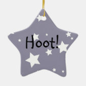 Snowy Owl in Pet "Hoot!"~ ornament (Achterkant)