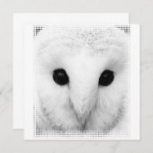 Snowy Owl Invitation Kaart (Voorkant / Achterkant)