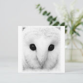 Snowy Owl Invitation Kaart (Staand voorkant)
