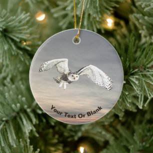 Snowy Owl Keramisch Ornament