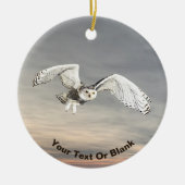 Snowy Owl Keramisch Ornament (Voorkant)