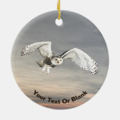 Snowy Owl Keramisch Ornament (Achterkant)