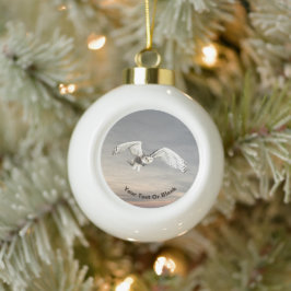 Snowy Owl Keramische Bal Ornament