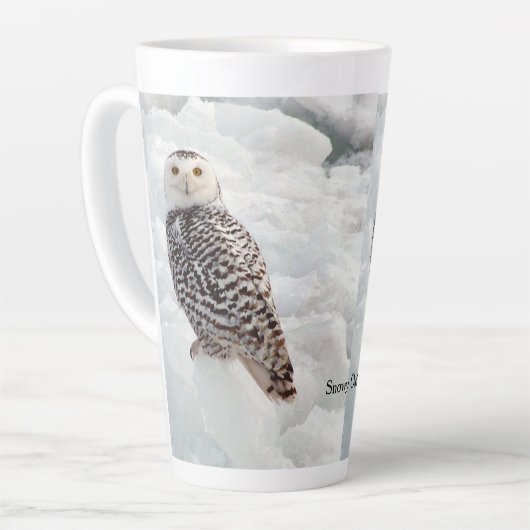 Snowy Owl latte mok (Linkerhoek)