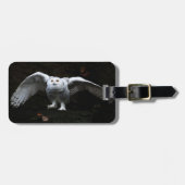 Snowy Owl met open vleugels cd ltcnm Bagagelabel (Voorkant horizontaal)