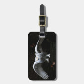 Snowy Owl met open vleugels cd ltcnm Bagagelabel (Voorkant verticaal)