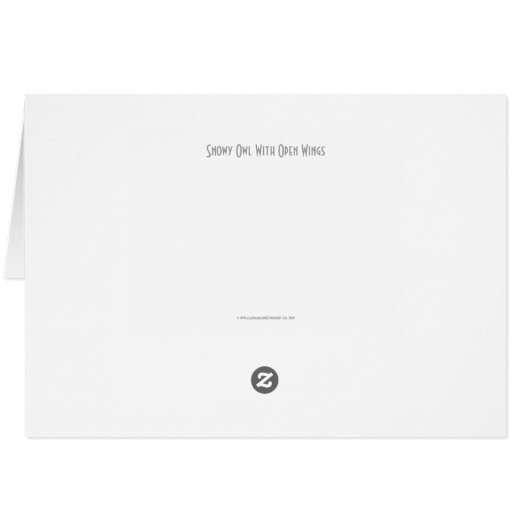 Snowy Owl met open wingboog (Achterkant Horizontaal)