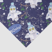 Snowy Owl met Pet kerstpapier Tissuepapier (Detail)