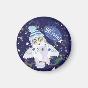 Snowy Owl met Pet Magneet