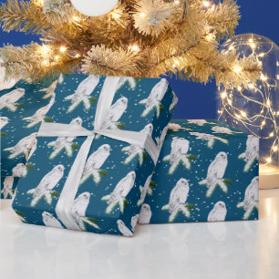 Snowy Owl on Pine Cadeaupapier