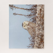 Snowy owl op het strand legpuzzel (Verticaal)