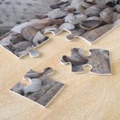 Snowy Owl op schelpen Legpuzzel (Zijkant)