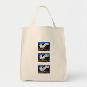 Snowy Owl Organic Grocery Bag Tote Bag