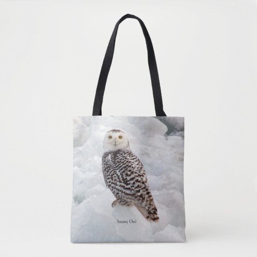 Snowy Owl over de hele canvas tas (Voorkant)