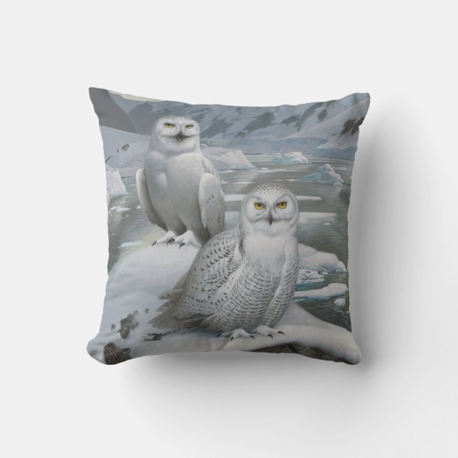 Snowy owl Pillow Kussen (Voorkant)