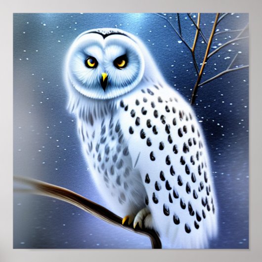 Snowy owl poster (Voorkant)