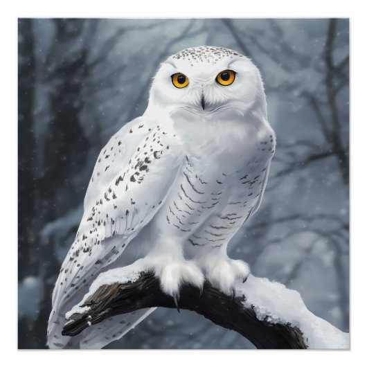Snowy Owl Poster Perfect Poster (Voorkant)