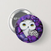 Snowy Owl Ronde Button 5,7 Cm (Voorkant /achterkant)