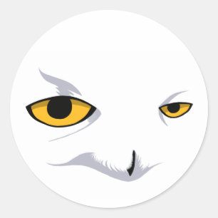 SNOWY OWL RONDE STICKER