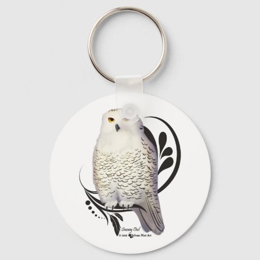 Snowy Owl Sleutelhanger (Voorkant)