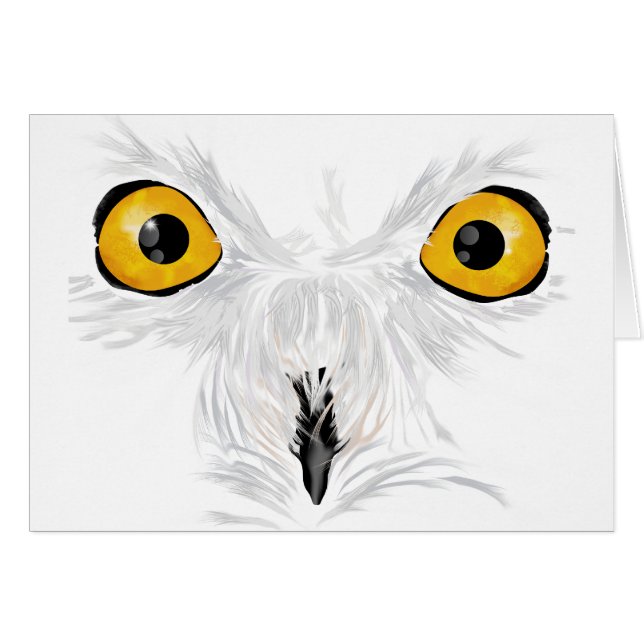 Snowy owl staring (Voorkant Horizontaal)