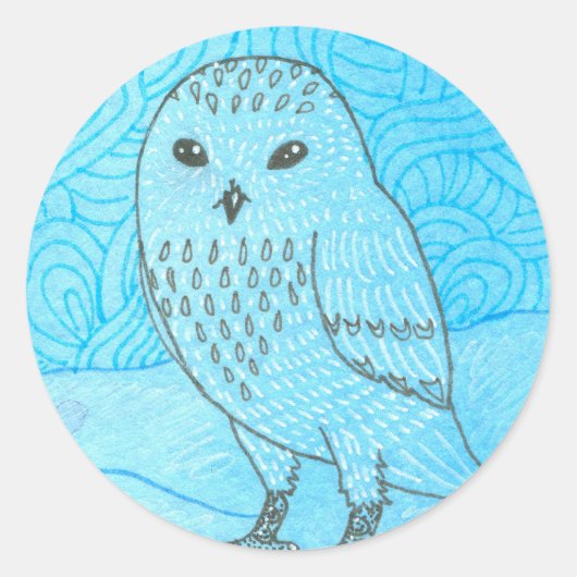 Snowy Owl Sticker (Voorkant)
