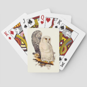 Snowy Owl tekening Pokerkaarten