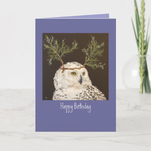 snowy Owl-verjaardagskaart Kaart
