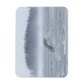 Snowy Owl vliegen in de winter Magneet (Verticaal)