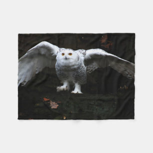 Snowy Owl with Open Wings fbcn Fleece Deken