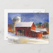 Snowy Pennsylvania Barns Briefkaart (Voorkant / Achterkant)
