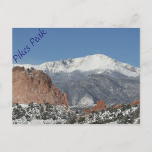 Snowy Pikes Peak briefkaart